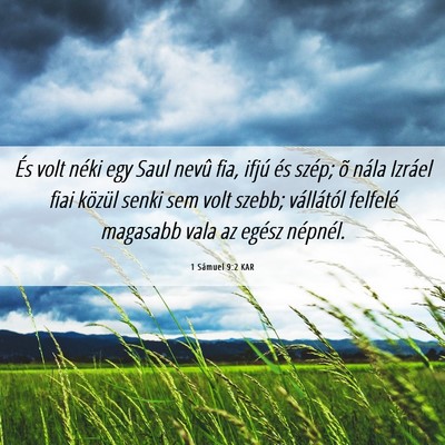 Picture 06 - 1 Sámuel 9:2 KAR - És volt néki egy Saul nevû fia, ifjú és - Bible Verse Picture