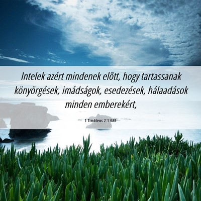 Picture 06 - 1 Timóteus 2:1 KAR - Intelek azért mindenek elõtt, hogy tartassanak - Bible Verse Picture