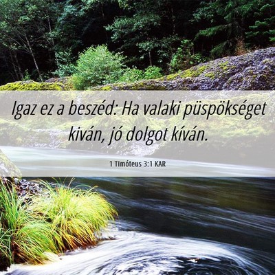 Picture 06 - 1 Timóteus 3:1 KAR - Igaz ez a beszéd: Ha valaki püspökséget - Bible Verse Picture