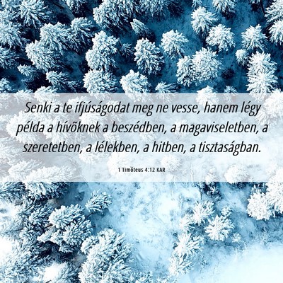 Picture 06 - 1 Timóteus 4:12 KAR - Senki a te ifjúságodat meg ne vesse, hanem - Bible Verse Picture