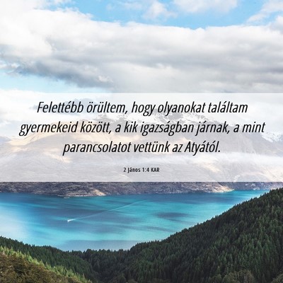 Picture 06 - 2 János 1:4 KAR - Felettébb örültem, hogy olyanokat találtam - Bible Verse Picture