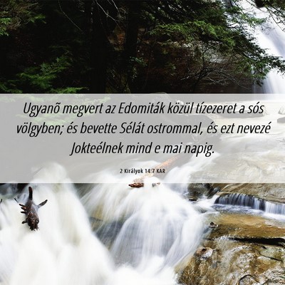 Picture 06 - 2 Királyok 14:7 KAR - Ugyanõ megvert az Edomiták közül tízezeret a - Bible Verse Picture