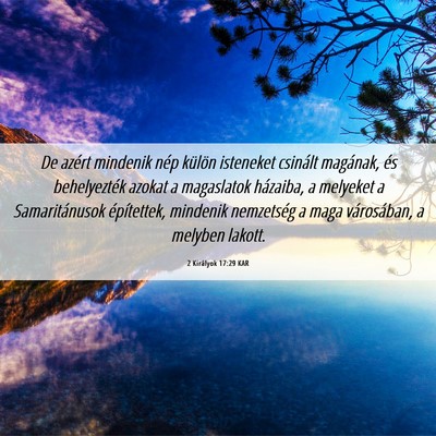 Picture 06 - 2 Királyok 17:29 KAR - De azért mindenik nép külön isteneket - Bible Verse Picture