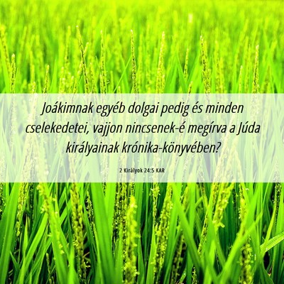 Picture 06 - 2 Királyok 24:5 KAR - Joákimnak egyéb dolgai pedig és minden - Bible Verse Picture