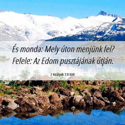 Picture 06 - 2 Királyok 3:8 KAR - És monda: Mely úton menjünk fel? Felele: Az - Bible Verse Picture