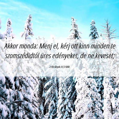 Picture 06 - 2 Királyok 4:3 KAR - Akkor monda: Menj el, kérj ott kinn minden te - Bible Verse Picture