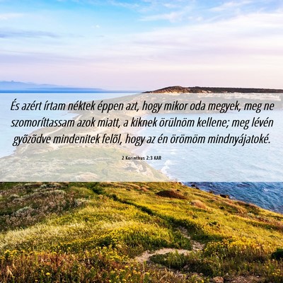 Picture 06 - 2 Korinthus 2:3 KAR - És azért írtam néktek éppen azt, hogy mikor - Bible Verse Picture