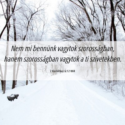 Picture 06 - 2 Korinthus 6:12 KAR - Nem mi bennünk vagytok szorosságban, hanem - Bible Verse Picture