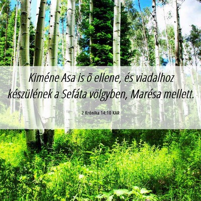 Picture 06 - 2 Krónika 14:10 KAR - Kiméne Asa is õ ellene, és viadalhoz - Bible Verse Picture