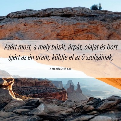 Picture 06 - 2 Krónika 2:15 KAR - Azért most, a mely búzát, árpát, olajat és - Bible Verse Picture