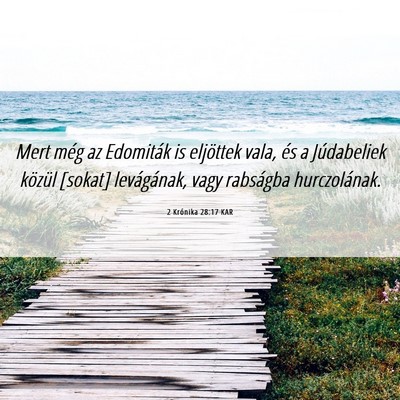 Picture 06 - 2 Krónika 28:17 KAR - Mert még az Edomiták is eljöttek vala, és a - Bible Verse Picture