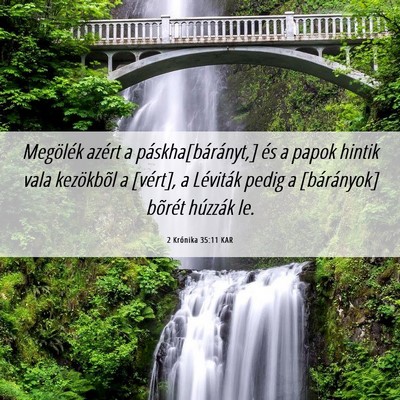 Picture 06 - 2 Krónika 35:11 KAR - Megölék azért a páskha[bárányt,] és a - Bible Verse Picture