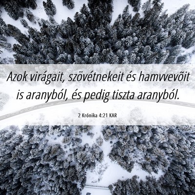 Picture 06 - 2 Krónika 4:21 KAR - Azok virágait, szövétnekeit és hamvvevõit is - Bible Verse Picture