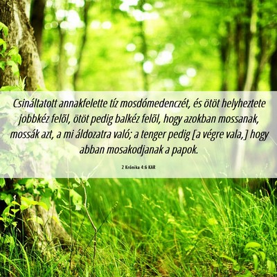 Picture 06 - 2 Krónika 4:6 KAR - Csináltatott annakfelette tíz mosdómedenczét, - Bible Verse Picture