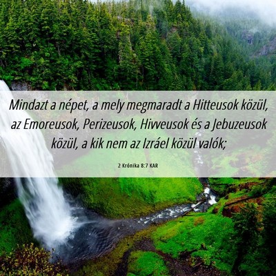 Picture 06 - 2 Krónika 8:7 KAR - Mindazt a népet, a mely megmaradt a Hitteusok - Bible Verse Picture