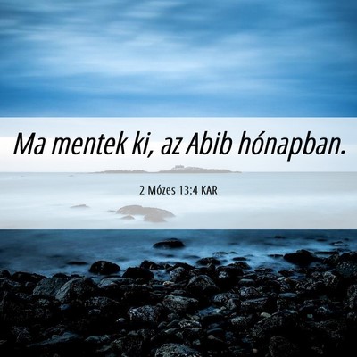 Picture 06 - 2 Mózes 13:4 KAR - Ma mentek ki, az Abib - Bible Verse Picture
