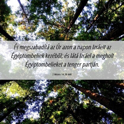 Picture 06 - 2 Mózes 14:30 KAR - És megszabadítá az Úr azon a napon Izráelt - Bible Verse Picture