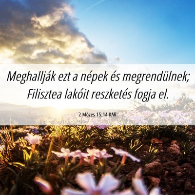 Picture 06 - 2 Mózes 15:14 KAR - Meghallják ezt a népek és megrendülnek; - Bible Verse Picture