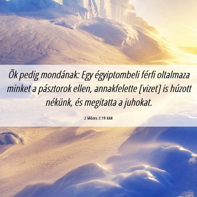 Picture 06 - 2 Mózes 2:19 KAR - Õk pedig mondának: Egy égyiptombeli férfi - Bible Verse Picture