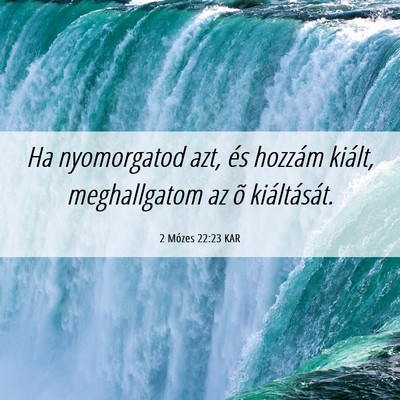 Picture 06 - 2 Mózes 22:23 KAR - Ha nyomorgatod azt, és hozzám kiált, - Bible Verse Picture