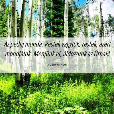 Picture 06 - 2 Mózes 5:17 KAR - Az pedig monda: Restek vagytok, restek, azért - Bible Verse Picture