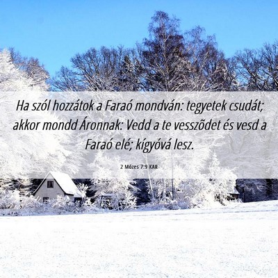 Picture 06 - 2 Mózes 7:9 KAR - Ha szól hozzátok a Faraó mondván: tegyetek - Bible Verse Picture