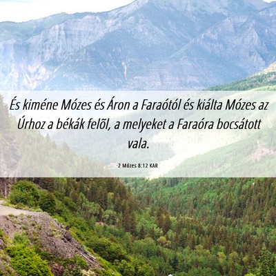 Picture 06 - 2 Mózes 8:12 KAR - És kiméne Mózes és Áron a Faraótól és - Bible Verse Picture