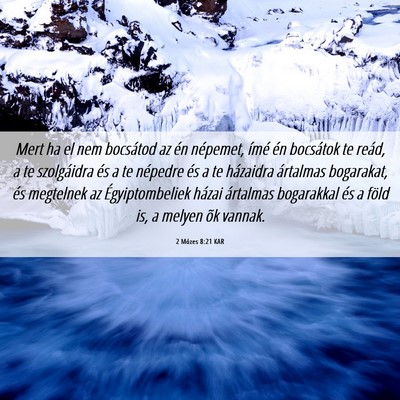 Picture 06 - 2 Mózes 8:21 KAR - Mert ha el nem bocsátod az én népemet, ímé - Bible Verse Picture