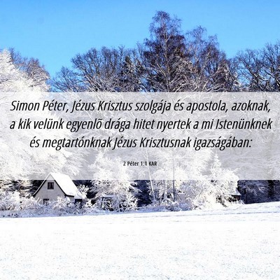 Picture 06 - 2 Péter 1:1 KAR - Simon Péter, Jézus Krisztus szolgája és - Bible Verse Picture