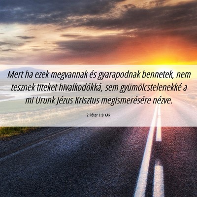 Picture 06 - 2 Péter 1:8 KAR - Mert ha ezek megvannak és gyarapodnak bennetek, - Bible Verse Picture