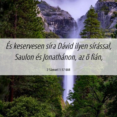 Picture 06 - 2 Sámuel 1:17 KAR - És keservesen síra Dávid ilyen sírással, - Bible Verse Picture