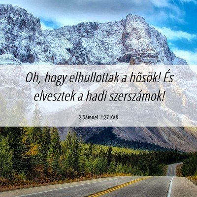 Picture 06 - 2 Sámuel 1:27 KAR - Oh, hogy elhullottak a hõsök! És elvesztek a - Bible Verse Picture