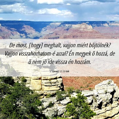 Picture 06 - 2 Sámuel 12:23 KAR - De most, [hogy] meghalt, vajjon miért - Bible Verse Picture