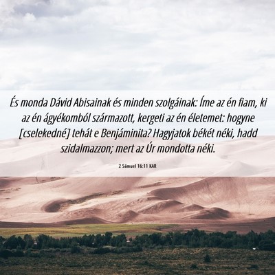 Picture 06 - 2 Sámuel 16:11 KAR - És monda Dávid Abisainak és minden - Bible Verse Picture