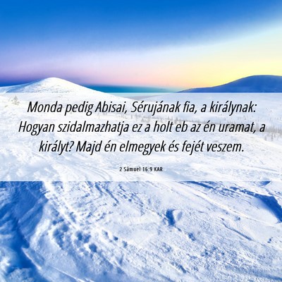 Picture 06 - 2 Sámuel 16:9 KAR - Monda pedig Abisai, Sérujának fia, a - Bible Verse Picture