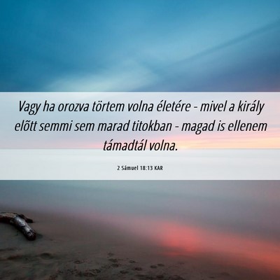 Picture 06 - 2 Sámuel 18:13 KAR - Vagy ha orozva törtem volna életére - mivel a - Bible Verse Picture