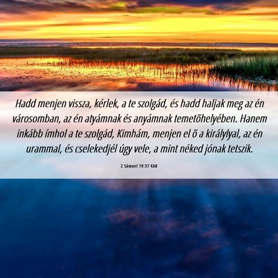 Picture 06 - 2 Sámuel 19:37 KAR - Hadd menjen vissza, kérlek, a te szolgád, és - Bible Verse Picture