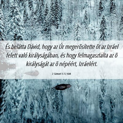 Picture 06 - 2 Sámuel 5:12 KAR - És belátta Dávid, hogy az Úr megerõsítette - Bible Verse Picture