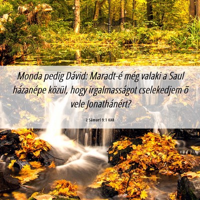 Picture 06 - 2 Sámuel 9:1 KAR - Monda pedig Dávid: Maradt-é még valaki a Saul - Bible Verse Picture