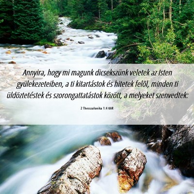 Picture 06 - 2 Thesszalonika 1:4 KAR - Annyira, hogy mi magunk dicsekszünk veletek az - Bible Verse Picture