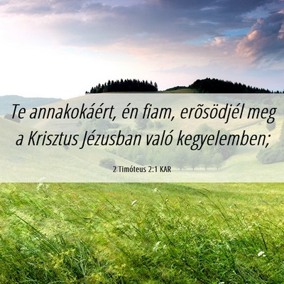 Picture 06 - 2 Timóteus 2:1 KAR - Te annakokáért, én fiam, erõsödjél meg a - Bible Verse Picture