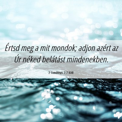 Picture 06 - 2 Timóteus 2:7 KAR - Értsd meg a mit mondok; adjon azért az Úr - Bible Verse Picture