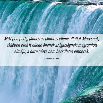 Picture 06 - 2 Timóteus 3:8 KAR - Miképen pedig Jánnes és Jámbres ellene - Bible Verse Picture
