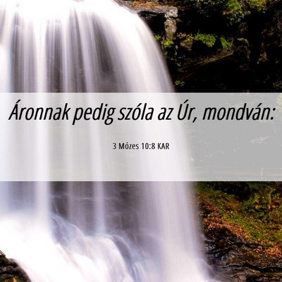 Picture 06 - 3 Mózes 10:8 KAR - Áronnak pedig szóla az Úr, - Bible Verse Picture