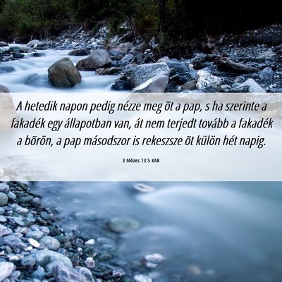 Picture 06 - 3 Mózes 13:5 KAR - A hetedik napon pedig nézze meg õt a pap, s ha - Bible Verse Picture