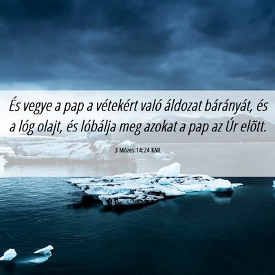 Picture 06 - 3 Mózes 14:24 KAR - És vegye a pap a vétekért való áldozat - Bible Verse Picture