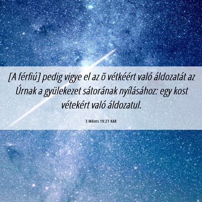 Picture 06 - 3 Mózes 19:21 KAR - [A férfiú] pedig vigye el az õ vétkéért - Bible Verse Picture