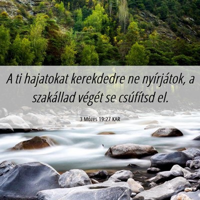 Picture 06 - 3 Mózes 19:27 KAR - A ti hajatokat kerekdedre ne nyírjátok, a - Bible Verse Picture