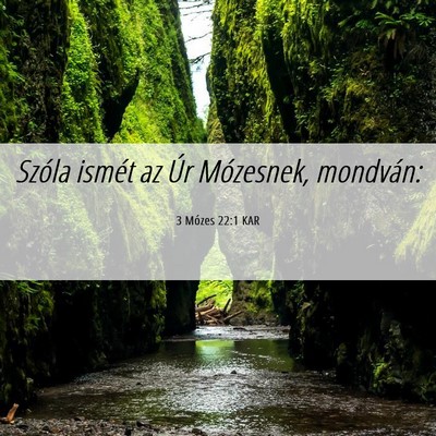 Picture 06 - 3 Mózes 22:1 KAR - Szóla ismét az Úr Mózesnek, - Bible Verse Picture