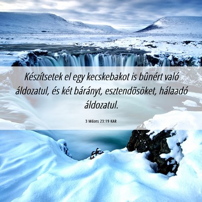 Picture 06 - 3 Mózes 23:19 KAR - Készítsetek el egy kecskebakot is bûnért - Bible Verse Picture